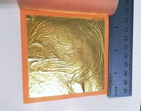 img 3 attached to Slofoodgroup 24 Karat Edible Gold Leaf Sheets - 25 Sheets Per Book - 3.15in x 3.15in Size - Decorative, Crafting, Art & More