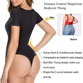 Irisnaya Waist Trainer Bodysuit for Women Shapewear Tummy Control