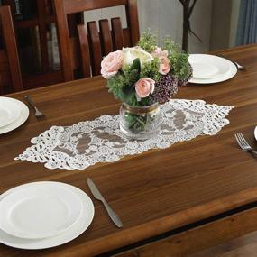 img 3 attached to 🎨 ARTABLE Rectangle: Exquisite Offwhite Embroidered Tablecloth for Elegant Décor