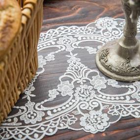 img 1 attached to 🎨 ARTABLE Rectangle: Exquisite Offwhite Embroidered Tablecloth for Elegant Décor