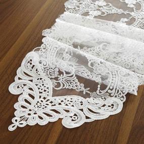 img 4 attached to 🎨 ARTABLE Rectangle: Exquisite Offwhite Embroidered Tablecloth for Elegant Décor