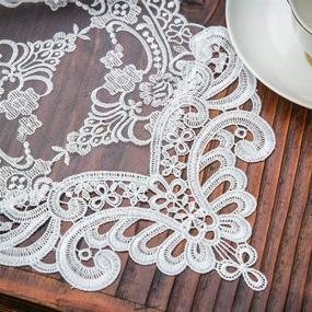 img 2 attached to 🎨 ARTABLE Rectangle: Exquisite Offwhite Embroidered Tablecloth for Elegant Décor