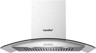 💨 comfee cvg30w8ast 30 inches ducted wall mount vent range hood: powerful 450 cfm exhaust fan, baffle filters, curved glass, led lights, stainless steel logo