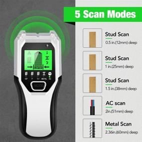 img 2 attached to Advanced 5-in-1 Stud Finder Sensor for Precise Wood and Metal Detection - Electronic Wall Scanner with LCD Display for Studs, Beams, Wires, and Joists (Silver)