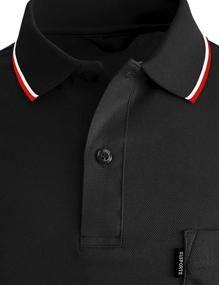 img 1 attached to 👕 BCPOLO Athletic Sleeve Polo Shirt in Black | Men's Clothing and Shirts