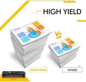 img 2 attached to 💯 High-Quality Toner Bank Compatible Cartridge Set for HP 206X 206A Printer (4-Pack, Black Cyan Yellow Magenta)