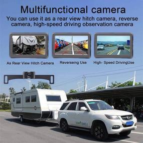 img 2 attached to 🚗 Enhanced Safety: DoHonest HD 1080P Back-Up Camera for Car Pickup Truck SUV Van - Night Vision with LCD Monitor for No Delay Front/Rear View - 2 Display Installation Ways - S01