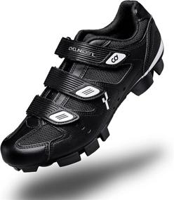 img 4 attached to 🚵 High-Performance CyclingDeal Mountain Bicycle Bike Men's MTB Cycling Shoes Black - Size 40 | Compatible with Shimano SPD and CrankBrothers Cleats