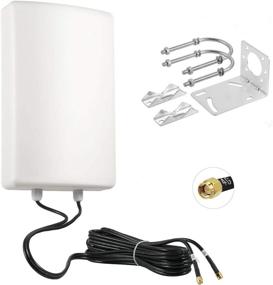 img 4 attached to Waterproof Fixed-Mount Panel Dual Polarized MIMO Antenna – 11dBi High Gain – Dual 5 ➡️ Meter Cable – SMA Male Connector – Verizon AT&amp;T T-Mobile Sprint Cellular 4G LTE Router – Eifagur