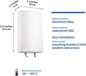 img 3 attached to Waterproof Fixed-Mount Panel Dual Polarized MIMO Antenna – 11dBi High Gain – Dual 5 ➡️ Meter Cable – SMA Male Connector – Verizon AT&amp;T T-Mobile Sprint Cellular 4G LTE Router – Eifagur