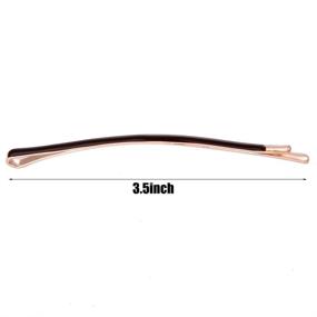 img 2 attached to 💇 Yishenyishi Set of 10 Large Curved Bobby Pins, Hair Clips (Brown)