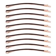 💇 yishenyishi set of 10 large curved bobby pins, hair clips (brown) logo