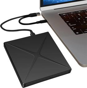 img 4 attached to 📀 Portable External Blu-ray Drive and Burner with USB3.0 and Type-C Port - Compatible with DVD CD Drive - Suitable for Windows XP/7/8/10 MacOS, MacBook PC - High-Speed, Silent 3D Blu-ray Burner