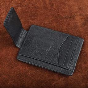 img 1 attached to Leaokuu Leather Minimalist Wallet Pocket: Sleek and Stylish Essentials Organizer