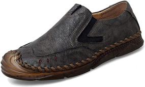 img 4 attached to 👞 Comfortable Slippers - Moodeng Leather Loafers with Optimal Comfort and Style