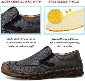 img 2 attached to 👞 Comfortable Slippers - Moodeng Leather Loafers with Optimal Comfort and Style
