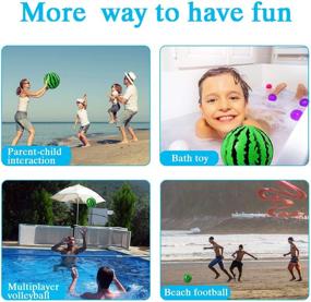 img 3 attached to Inflatable Mini Ball Toy Set - 16 Pieces of Mini Sports Balls for Water Bouncing, Beach, Pool Games - Party Supplies