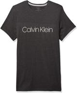 stylish and comfortable: calvin klein lounge t shirt heather for men logo