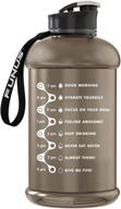 💧 stay hydrated and motivated with funus half gallon water bottle: time marker, bpa-free, leak proof, ideal for sports, workouts, and camping (transparent black) логотип