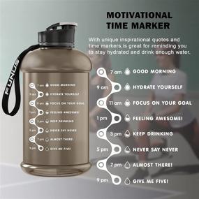 img 3 attached to 💧 Stay Hydrated and Motivated with FUNUS Half Gallon Water Bottle: Time Marker, BPA-Free, Leak Proof, Ideal for Sports, Workouts, and Camping (Transparent Black)