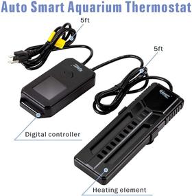 img 2 attached to 🐠 Hygger 500W 800W Titanium Steel Aquarium Heater - Digital Submersible Heater for Marine and Fresh Water with Built-in Thermometer and LCD Display Thermostat Controller