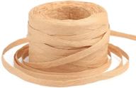 🎁 50m natural raffia ribbon twine cord rope - ideal for floral bouquets, gift box packaging, and decorative wrapping logo