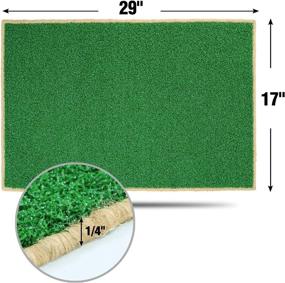 img 1 attached to 🚪 XLX TURF Front Door Mat Outdoor: Waterproof, Dirt Trapper Shoe Scraper, Draining Hole - 17x29 Inch, Green