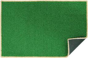 img 4 attached to 🚪 XLX TURF Front Door Mat Outdoor: Waterproof, Dirt Trapper Shoe Scraper, Draining Hole - 17x29 Inch, Green