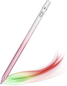 img 4 attached to Fine Point Active Stylus Digital Pen for Touch Screens | Compatible with iPhone, iPad, and Tablets | Handwriting and Drawing | White + Pink