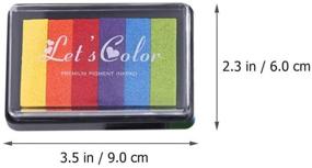 img 2 attached to 🌈 TENDYCOCO Rainbow Finger Ink Pads: Vibrant DIY Craft Ink Pad Set for Scrapbooking & Painting - Includes 4 Colorful Stamps Pads