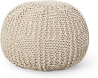 ivory christopher knight home hortense pouf logo