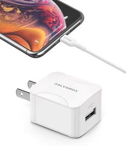 img 2 attached to 🔌 Galvanox iPhone Charger: Powerful 10W Single Port Wall Plug with MFi Apple Certified Lightning to USB Cable for iPhone 7/8 Plus/X/XR/Xs/11/12 Mini/13 Pro Max