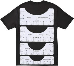 img 4 attached to T-Shirt Ruler Guide: LVYOUIF 4PCS Vinyl Alignment Tool for Perfect Center Designs on Adult, Youth, Toddler, and Infant T-Shirts