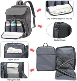 img 1 attached to Backpack Multi Functional Changing Stroller Portable Diapering