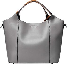 img 1 attached to Leather Handbags Shoulder Satchel Designer Women's Handbags & Wallets in Totes