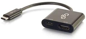 img 1 attached to 🔌 C2G USB адаптер 4K: USB C к HDMI UHD аудио/видео конвертер с питанием - черный | Cables to Go 29531