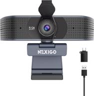 🎥 enhanced 4k autofocus webcam: nexigo n690 pro usb a & c web camera with dual stereo microphone, privacy cover, and sony sensor - ideal for zoom, skype, teams, laptop, mac, pc, desktop (2021 edition) logo