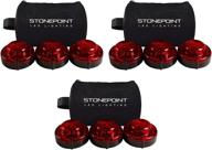 🚨 stonepoint emergency led road flare kit – set of ultra bright led roadside beacons with magnetic base – flashing or steady red lights visible for over 2 miles – includes storage bag (9 pack) logo