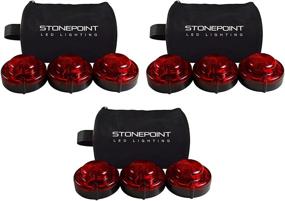 img 4 attached to 🚨 Stonepoint Emergency LED Road Flare Kit – Set of Ultra Bright LED Roadside Beacons with Magnetic Base – Flashing or Steady Red Lights Visible for Over 2 Miles – Includes Storage Bag (9 Pack)