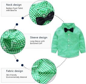 img 3 attached to 👶 Formal Infant Bowtie Boys' Clothing Set - Ideal Summer Clothes