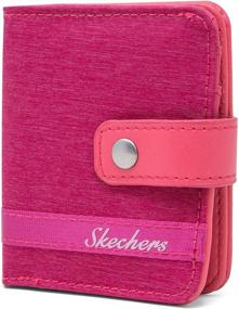 img 3 attached to Skechers Womens Blocking Bifold Accessory Bi Fold Women's Handbags & Wallets