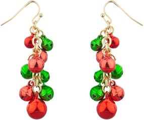 img 3 attached to Lux Accessories Multicolor Christmas Earrings