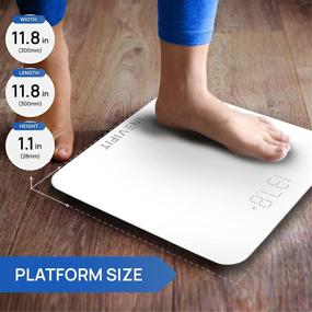 img 1 attached to Highly Accurate Digital Bathroom Body Scale by 🔢 INEVIFIT, Measures Weight up to 400 lbs. Includes Batteries