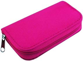 img 4 attached to 📸 SDHC and SD Memory Card Carrying Case - 8 Pages with 22 Slots - Pink