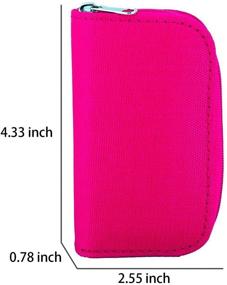 img 3 attached to 📸 SDHC and SD Memory Card Carrying Case - 8 Pages with 22 Slots - Pink