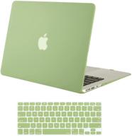 mosiso macbook air 13 inch case (2010-2017), avocado green - hard shell case & keyboard cover logo