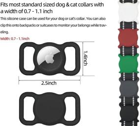 img 1 attached to 🐶 Apple AirTag Dog Collar Holder (2 Pack) - FindMyPet GPS Tracker for Dogs & Cats | Premium Silicone Protective Case