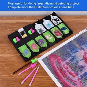 img 1 attached to 💎 Organize Your Diamond Painting Supplies with 5D Diamond Painting Accessories: EVA Tray Organizer Multi-Boat Holder for Nine Tray Jar Containers – Perfect DIY Diamond Painting Kits for Adults