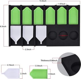 img 3 attached to 💎 Organize Your Diamond Painting Supplies with 5D Diamond Painting Accessories: EVA Tray Organizer Multi-Boat Holder for Nine Tray Jar Containers – Perfect DIY Diamond Painting Kits for Adults