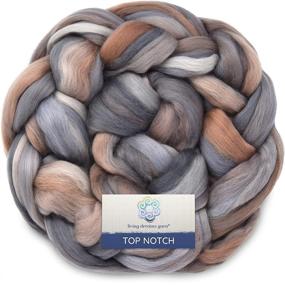 img 4 attached to 🧶 Premium Superfine Merino Fiber for Spinning & Felting. Luxuriously Soft Combed Top Color Blend. Nomad